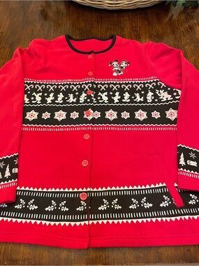 Disney Bradford Exchange Cozy Times Together sweatshirt Cardigan XL